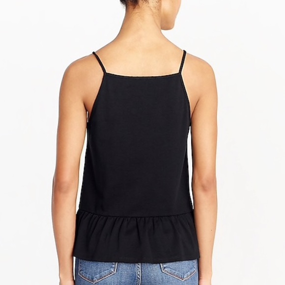 NWT J. Crew Ivory Ruffle peplum cami - Picture 3 of 5